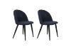Picture of SOLIS Dining Chair with Black Metal Legs (Dark Blue) - Single