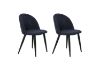 Picture of SOLIS Dining Chair with Black Metal Legs (Dark Blue) - 2 Chairs in 1 Carton