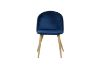 Picture of SOLIS Velvet Dining Chair with Wood Color Metal Legs (Blue)