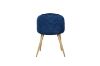 Picture of SOLIS Velvet Dining Chair with Wood Color Metal Legs (Blue)