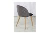 Picture of SOLIS Velvet Dining Chair with Wood Color Metal Legs (Grey)