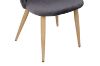 Picture of SOLIS Velvet Dining Chair with Wood Color Metal Legs (Grey)