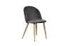 Picture of SOLIS Velvet Dining Chair with Wood Color Metal Legs (Grey) - 2 Chairs in 1 Carton