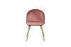 Picture of SOLIS Velvet Dining Chair with Wood Color Metal Legs (Rose Pink)