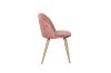 Picture of SOLIS Velvet Dining Chair with Wood Color Metal Legs (Rose Pink)