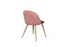 Picture of SOLIS Velvet Dining Chair with Wood Color Metal Legs (Rose Pink)