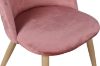 Picture of SOLIS Velvet Dining Chair with Wood Color Metal Legs (Rose Pink)