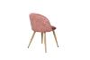 Picture of SOLIS Velvet Dining Chair with Wood Color Metal Legs (Rose Pink) - 2 Chairs in 1 Carton