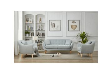 Picture of LUNA Sofa with Pillows (Light Grey) - 1 Seater
