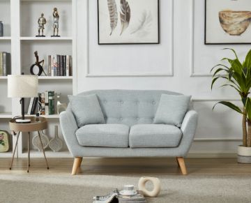 Picture of LUNA Sofa with Pillows (Light Grey) - 2 Seater