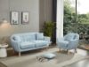 Picture of LUNA Sofa with Pillows (Light Blue) - 3 Seater