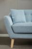 Picture of LUNA Sofa with Pillows (Light Blue) - 3+2+1 Sofa Set