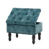 Picture of ROUX Velvet Storage Ottoman (Blue)