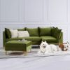 Picture of DIEGO Corner Sofa with Ottoman (Green)