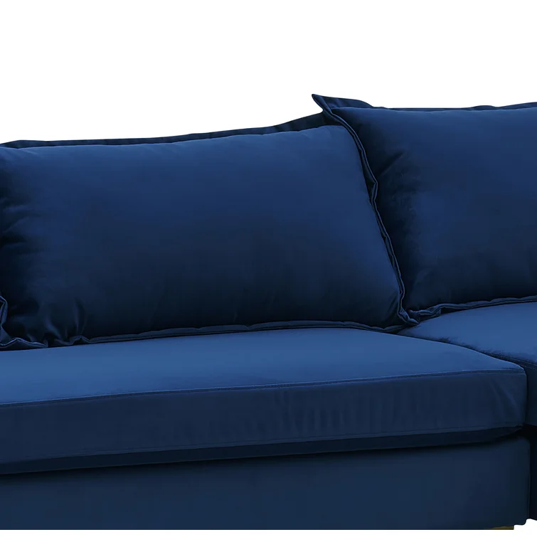 DIEGO Corner Sofa with Ottoman (Blue)