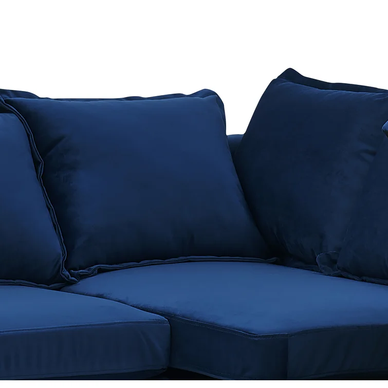DIEGO Corner Sofa with Ottoman (Blue)