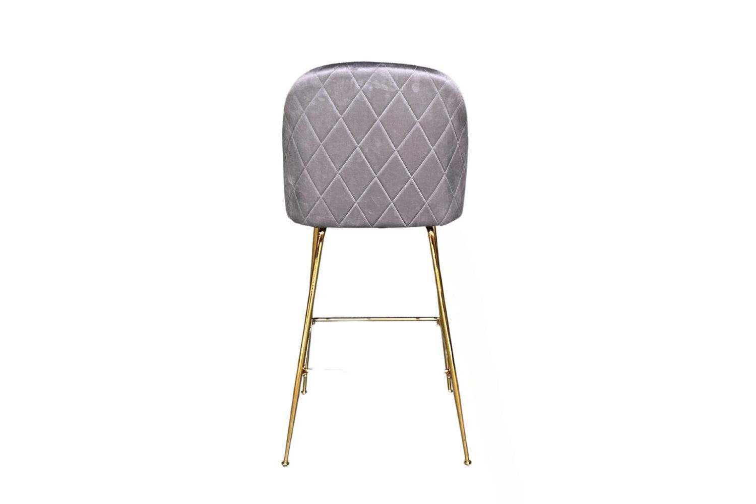MILAN Velvet Barstool (Grey)