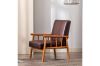 Picture of BARNHOUSE  Spotted Microfiber Armchair (Dark Brown)