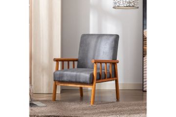 Picture of BARNHOUSE  Spotted Microfiber Armchair (Grey)