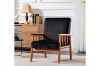 Picture of BARNHOUSE  Velvet Armchair (Black)