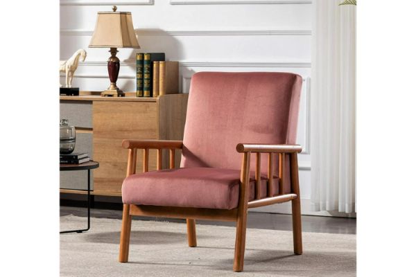 Picture of BARNHOUSE  Velvet Armchair (Rose)