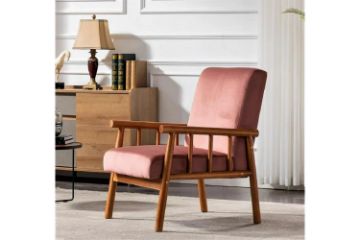 Picture of BARNHOUSE Velvet Armchair (Rose)