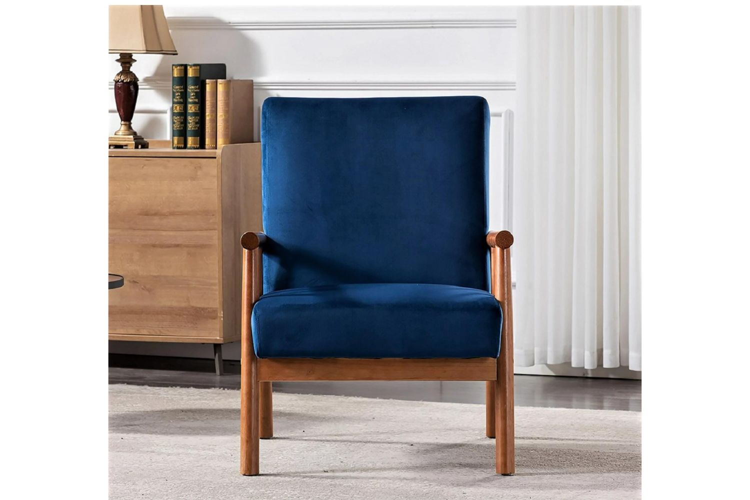 BARNHOUSE Velvet Armchair (Blue)