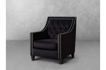 Picture of WEXFORD Velvet Accent Chair (Black)