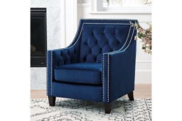 Picture of WEXFORD Velvet Accent Chair (Navy Blue)