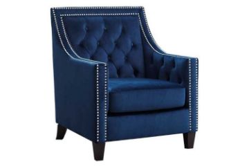 Picture of WEXFORD Velvet Accent Chair (Navy Blue)