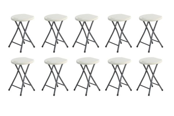 Picture of LUTI Folding Stool (White) - 10 Stools in 1 Carton