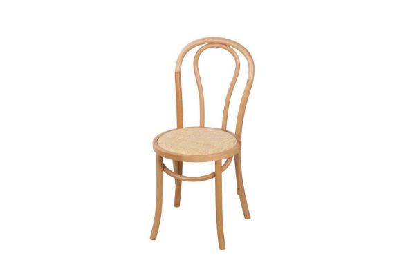 Picture of RAYMON Solid Beech Dining Chair with Rattan Seat (Natural)