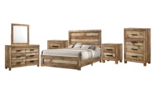 Picture of ROLAND Bedroom Set (Natural)  - 6PC Queen Size