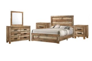 Picture of ROLAND Bedroom Set (Natural)  - 5PC Queen Size