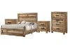 Picture of ROLAND 4PC/5PC/6PC Bedroom Set in Queen Size (Natural) 
