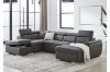Picture of NOAH Sectional Pull Out Sofa bed (Dark Grey) - Chaise Facing Left