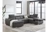 Picture of NOAH Sectional Pull Out Sofa bed (Dark Grey) - Facing Right