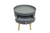 Picture of JAMES D39 1-Drawer Round Side Table (Grey)