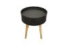 Picture of JAMES D39 1-Drawer Round Side Table (Black)