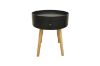 Picture of JAMES D39 1-Drawer Round Side Table (Black)