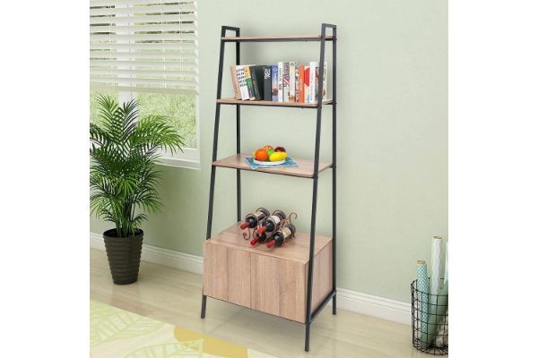 Picture of NOAH 183cmx71cm 4 -Tier Ladder Shelf with Cabinet