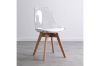 Picture of EFRON Dining Chair with White  Cushion (Clear) - 4 Chairs in 1 Carton