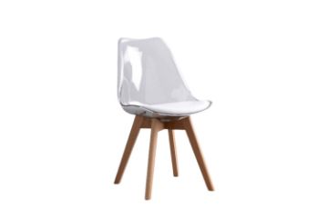 Picture of EFRON Dining Chair with White  Cushion (Clear)