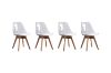 Picture of EFRON Dining Chair with White  Cushion (Clear) - 4 Chairs in 1 Carton