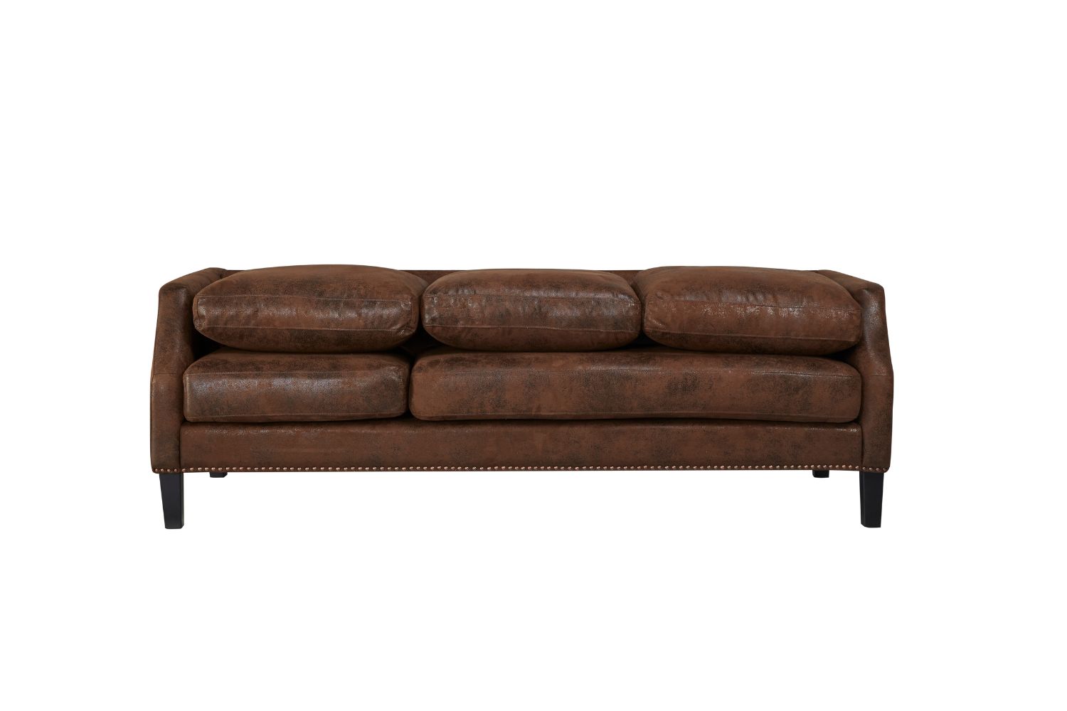 YODO Sectional Sofa with Rivet (Brown)