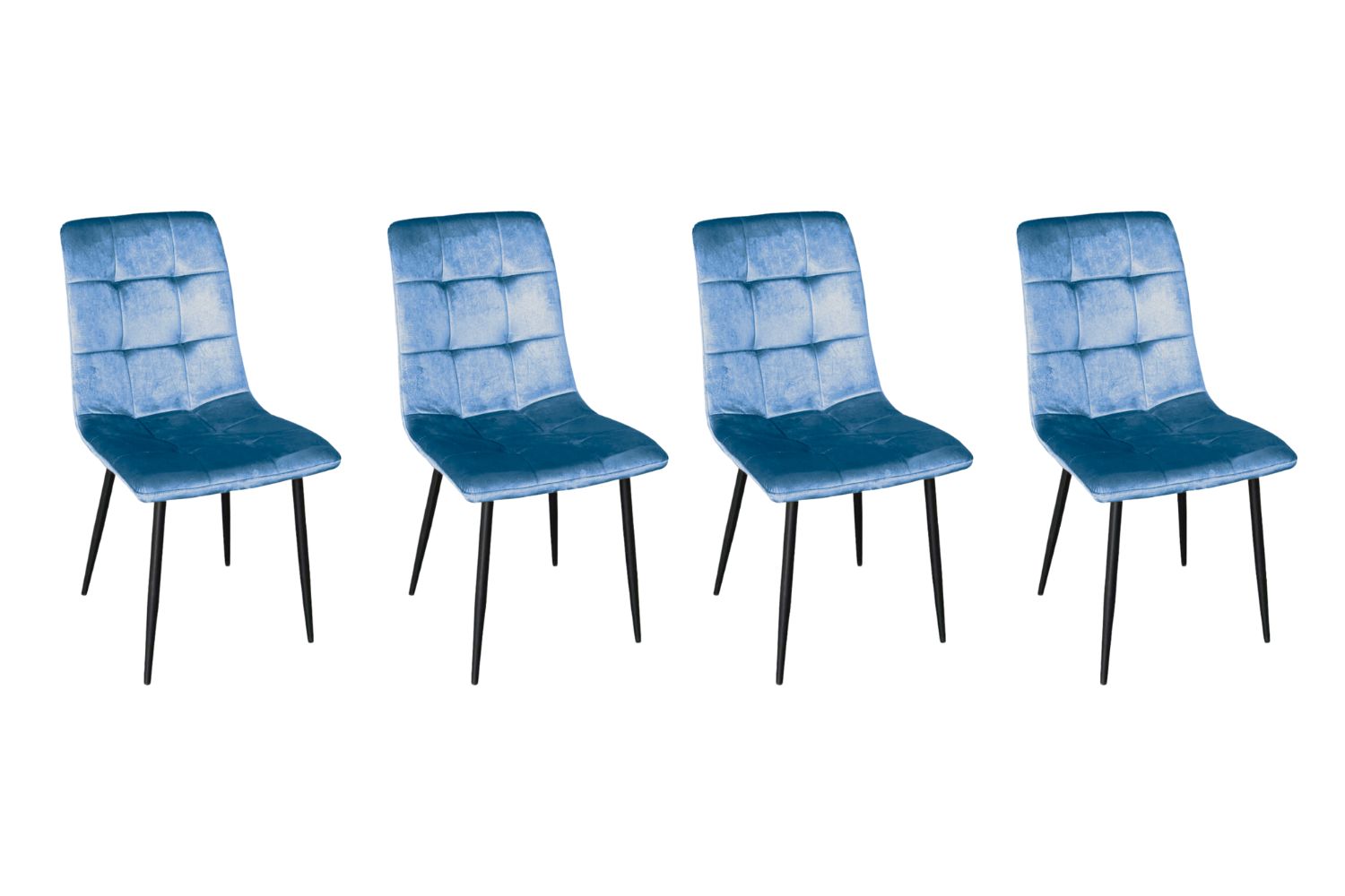 BENTLEY Velvet Dining Chair (Blue)