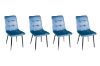 Picture of BELLEY Velvet Dining Chair (Blue) - 4 Chairs in 1 Carton