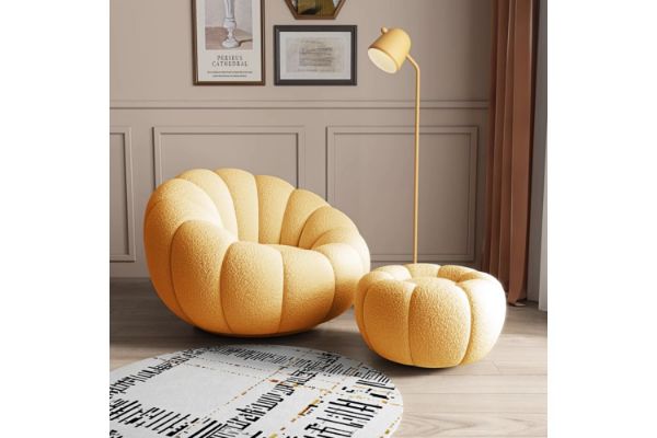 Picture of SUNFLOWER 360° Swivel Lounge Chair with Ottoman (Yellow)
