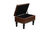 Picture of ROUX Faux Leather Storage Ottoman (Brown)