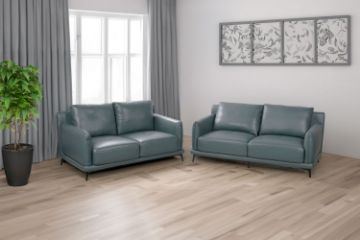 Picture of CATANIA 3/2 Seater 100% Genuine Leather Sofa Range (Blue)